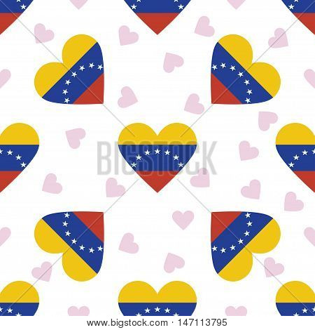 Venezuela, Bolivarian Republic Of Independence Day Seamless Pattern. Patriotic Background With Count