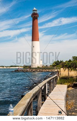 Barnegat Inlet and Lighthouse in Long Beach Island