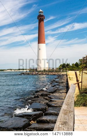 Barnegat Lighthouse and Barnegat Lighthouse at Long Beach Island, NJ