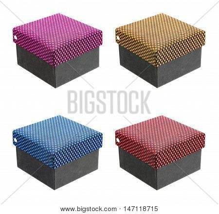 silk box isolated on white backgroundgift box