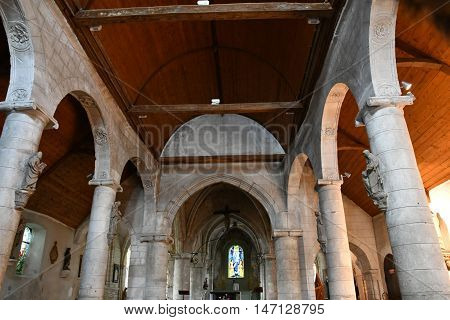 Saint Wandrille Rancon France - june 22 2016 : the Saint Michel church