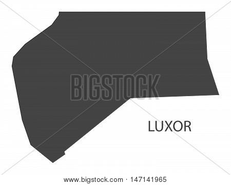 Luxor Egypt Map in grey vector high res