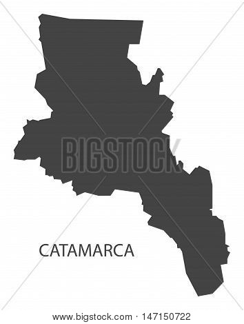Catamarca Argentina Map grey vector high res
