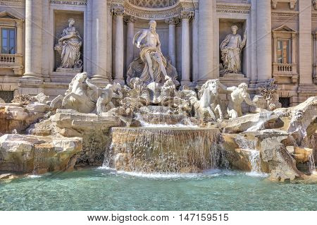 Ancient fountain Trevi in the historic part of the city was built in 1762 in Baroque style.