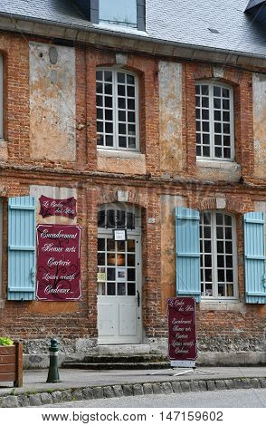 Saint Wandrille Rancon France - june 22 2016 : the village centre