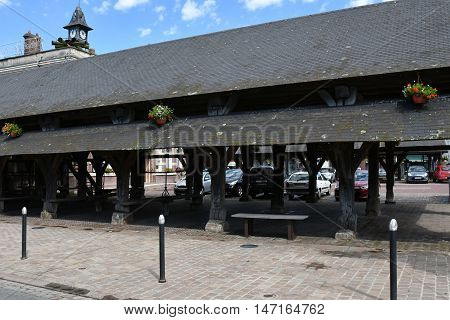 Buchy France - june 23 2016 : the covered market