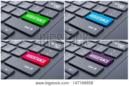 Word Assistance On Laptop Keypad