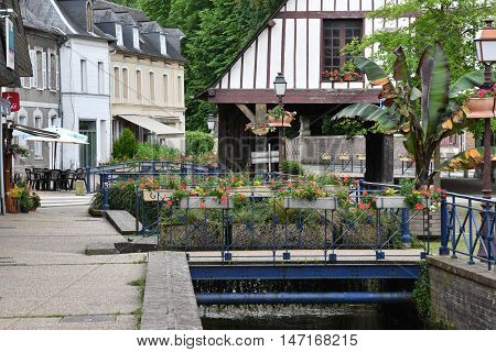 Cleres France - june 23 2016 : the village center