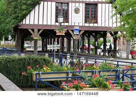 Cleres France - june 23 2016 : the village center
