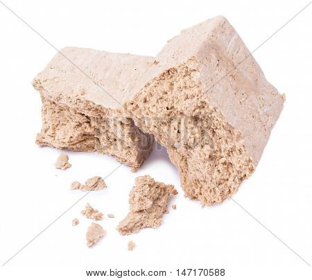 Halvah in a plate isolated 