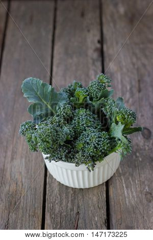 The concept of healthy eating bunch of broccoli
