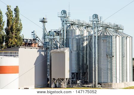 Agricultural Silos - Building Exterior Storage and drying of grains wheat corn soy sunflower