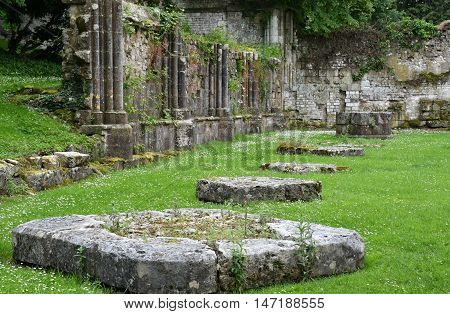 Saint Wandrille Rancon France - june 22 2016 : the Saint Wandrille abbey