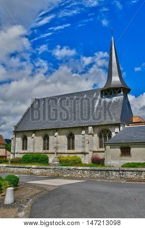 Saint Pierre de Manneville France - june 22 2016 : the Saint Pierre church