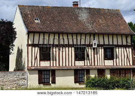 Saint Pierre de Manneville France - june 22 2016 : an old house in the village