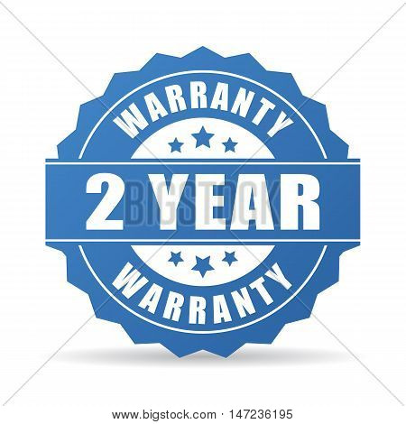 2 years warranty icon vector illustration isolated on white background