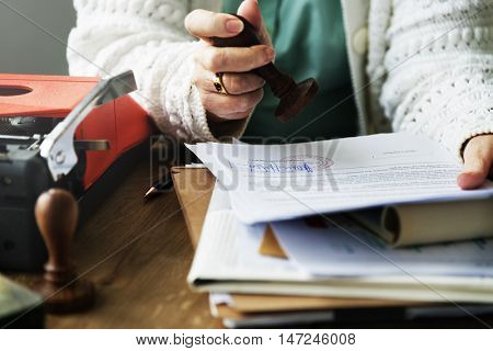 Senior Adult Stamp Contract Concept