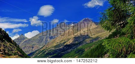 Mountain view in Valsavarenche valley, Gran Paradiso National Park, Aosta Valley, Italy