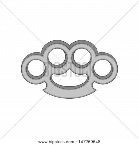Knuckles icon in black monochrome style isolated on white background. Tool symbol vector illustration