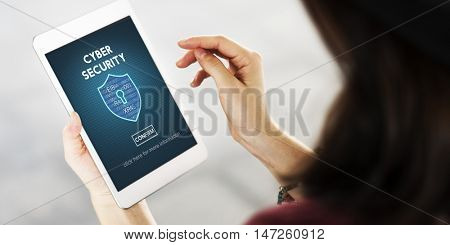 Cyber Security Privacy Protection Private Concept