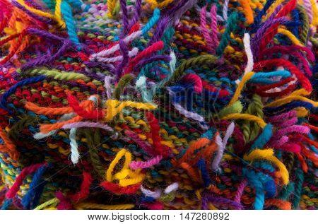 striped colorful wool texture handmade patten closeup macro blue red green yellow pink purple orange