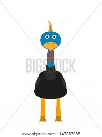 Funny Cassowary Character