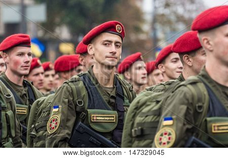 August 24, 2016. Kyiv, Ukraine Military parade for the Ukrainian Independence Day