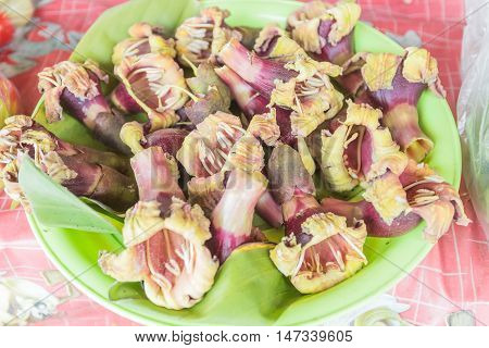 Flowers of Broken Bones Tree selling at local Thai market Northeast of Thailand