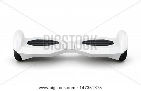 Gyro scooter front view on a white. 3d rendering