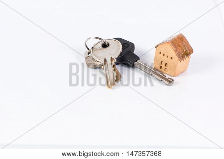 House and keyring invesment and realestate cconcept