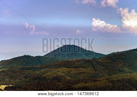 Colorful Sunset Over The Hills In Alsace