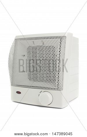 Portative White Air Heater On White Background