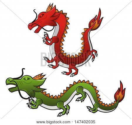 cartoon of dragon character use for any template