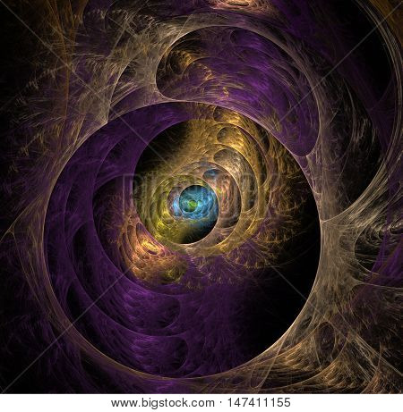 Abstract fractal cosmos shape computer generated image