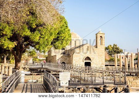 Ayia Kyriaki Chrysopolitissa Church In Paphos, Cyprus