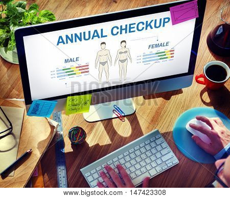 Health Check Annual Checkup Body Biology Concept