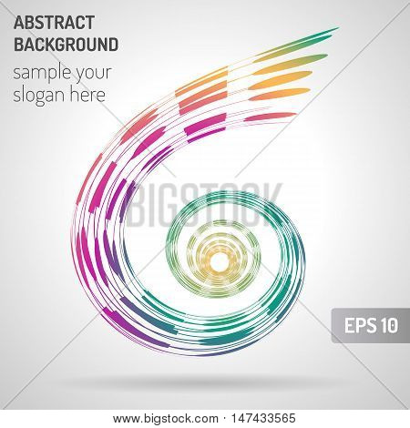 Abstract Spiral on White Background. Design Element for Graphic Design. Party Flyers. Business Presentation. Posters. Vector Illustration
