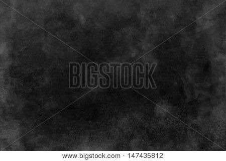 Black and dark gray watercolor texture, background and surface. Design template for abstract watercolor background. Vector Illustration