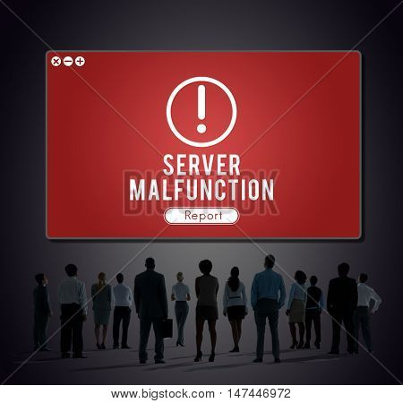 Server Malfunction Network Problem Technology Software Concept