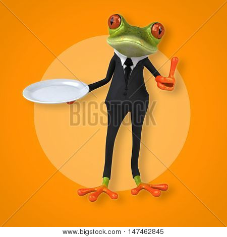 Fun frog - 3D Illustration