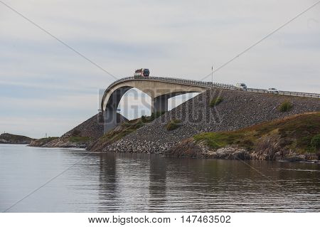 Famous Norwegian Atlantic Ocean Road, Norway