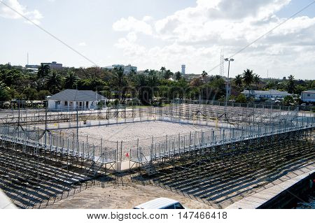 Empty Stadium With Tribunes