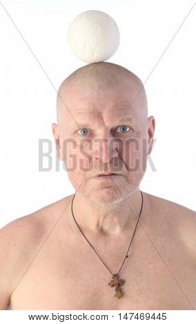 Portrait Of An Adult Man With A Naked Torso