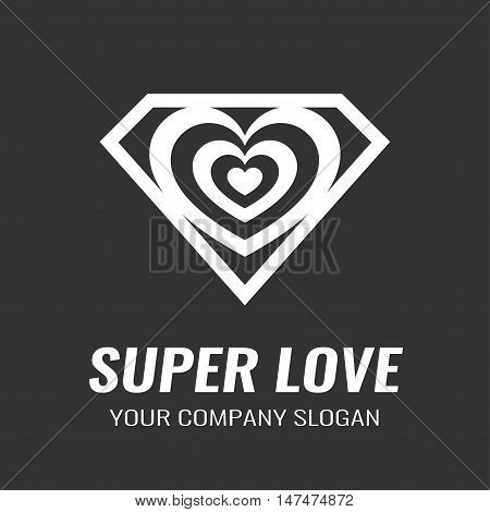 Logo for your company. Icon Super Love. Vector