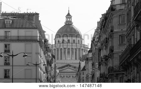 The Pantheon is a secular mausoleum contnaining the remains of distinguished French citizens.Located in 5th arrondissement of Paris on the Mountain Saint Genevieve it looks out over all of Paris.