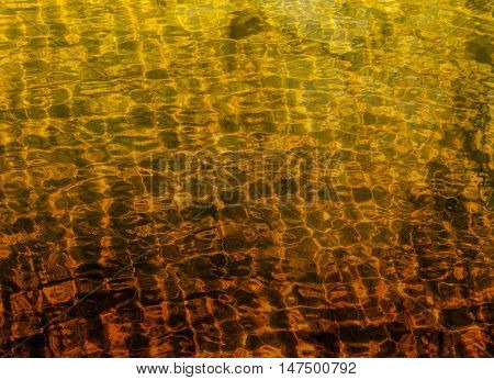 water texture pattern backgroundgold water in sea on morning time