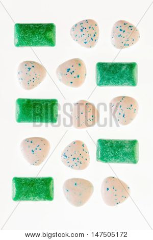 gum ment fresh gum green and white close up