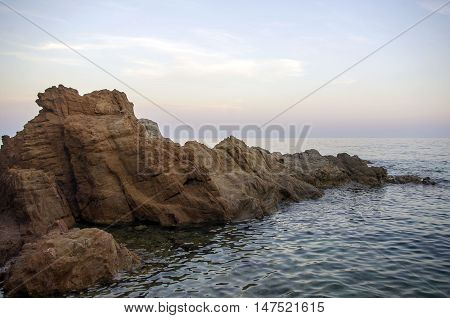 Beautiful landscape of the sea coast. 2016. Spain.