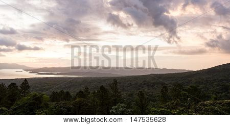 Arenal Lake At Sunset