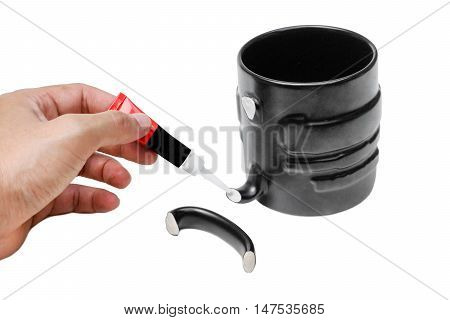 Super glue for fixing broken things isolated